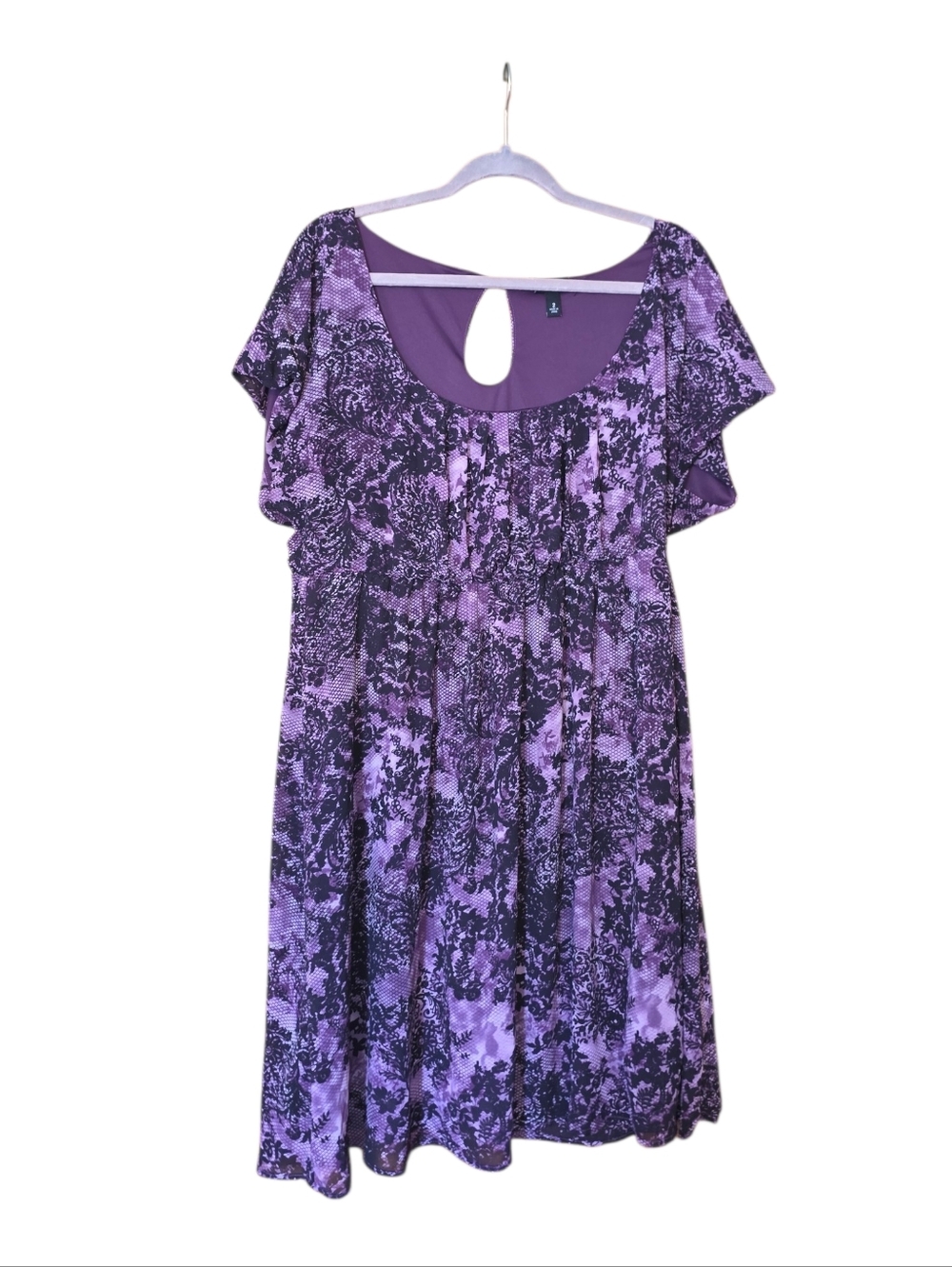 Torrid Purple Black Scoop Neck Dress - Picture 1 of 5